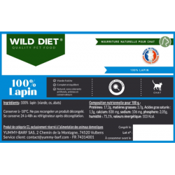 Wild Diet 100% Lapin 500gr...