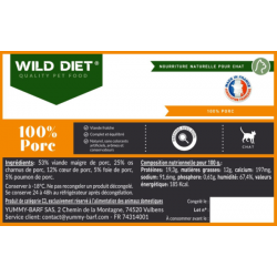 Wild Diet 100% porc 500gr...