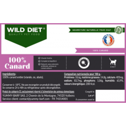 Wild Diet 100% Canard 500gr...